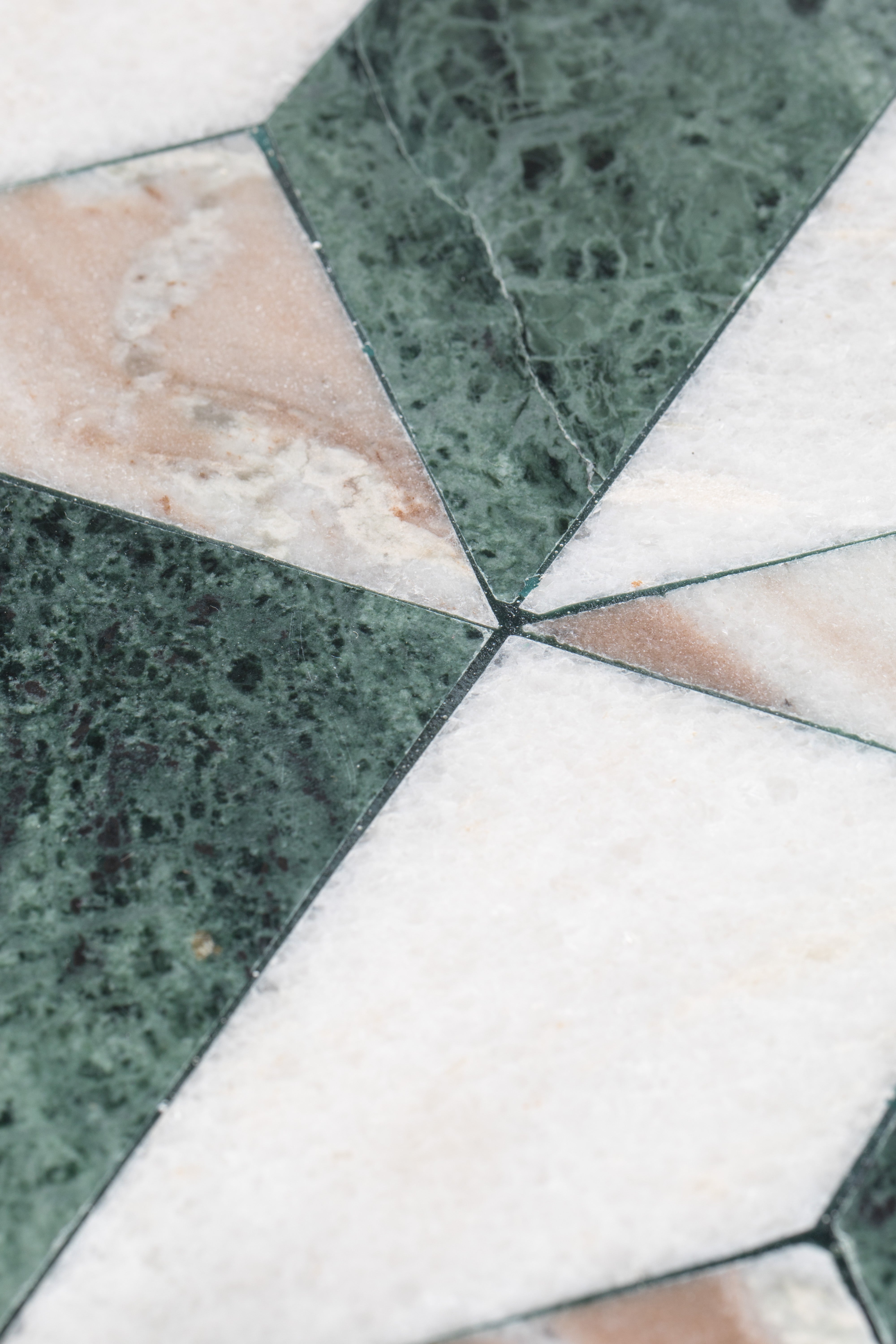 Bold Monkey Another Marble Mixed Marble & Bronze Side Table